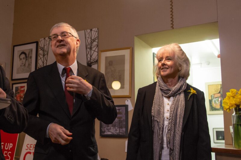 First Minister and Welsh Labour Leader, Mark Drakeford AM, and Parliamentary candidate for Newport West, Ruth Jones