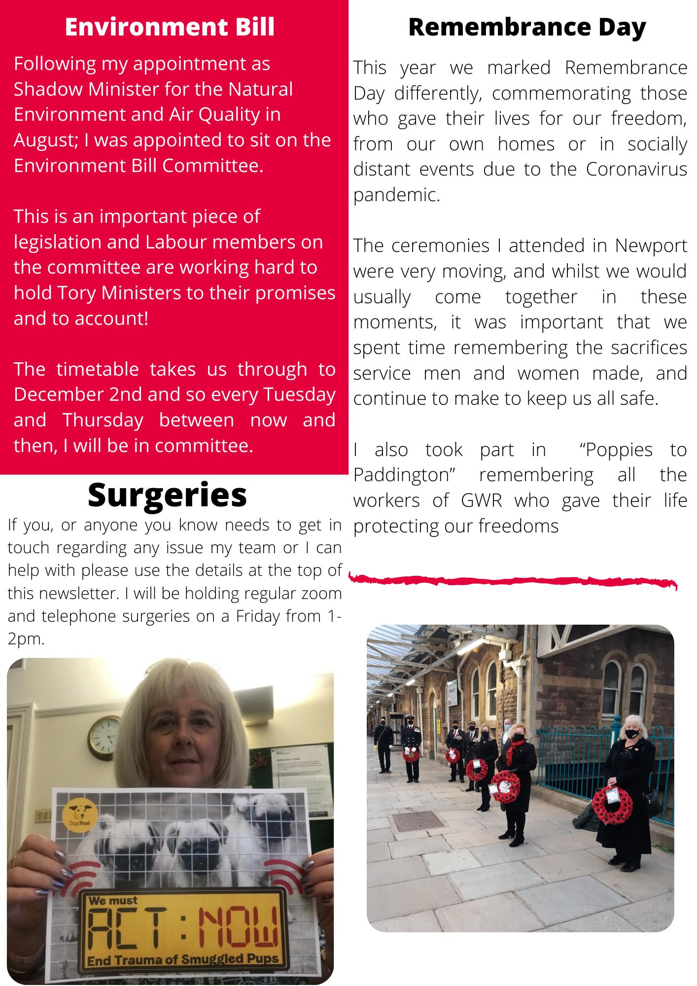 Page 1 of the newsletter