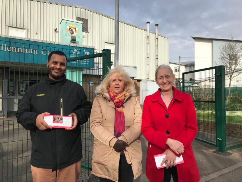 Ruth Jones MP out with local Labour candidates for the Council election